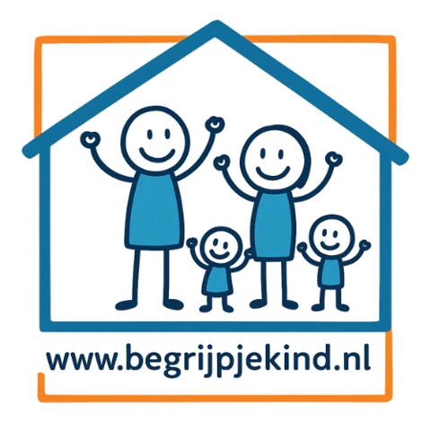 Begrijpjekind.nl, getekend huisje met gezin